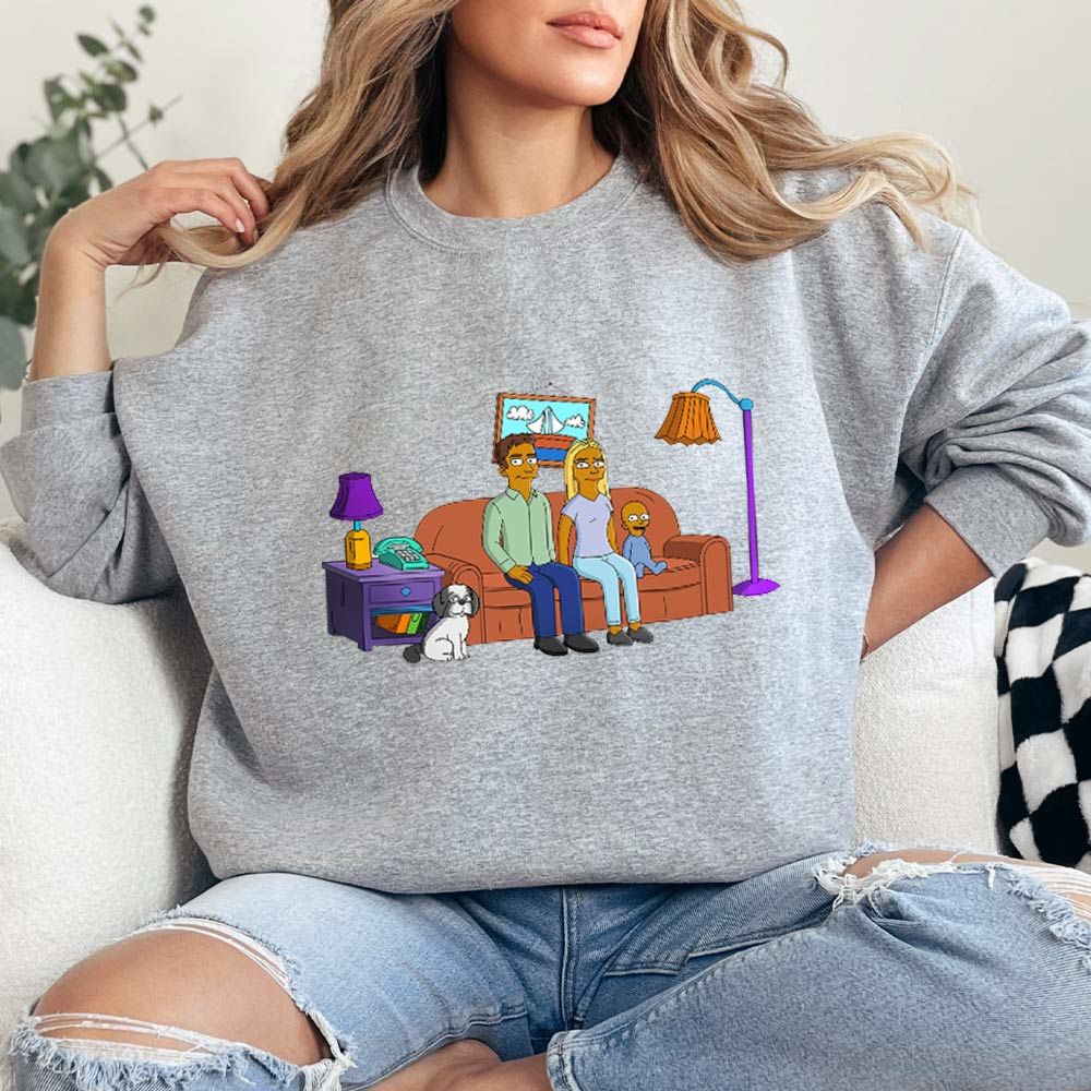 Personalisierbare Pullover-Illustration Cartoon Familie