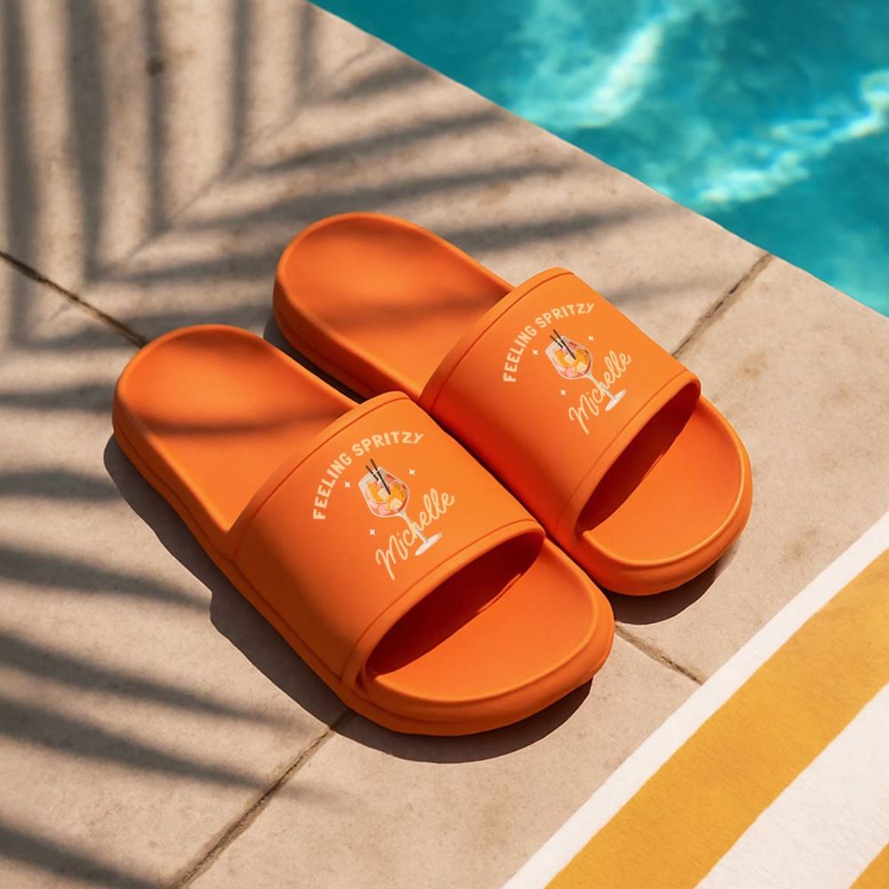 Personalisierbare Aperol Badelatschen mit Text