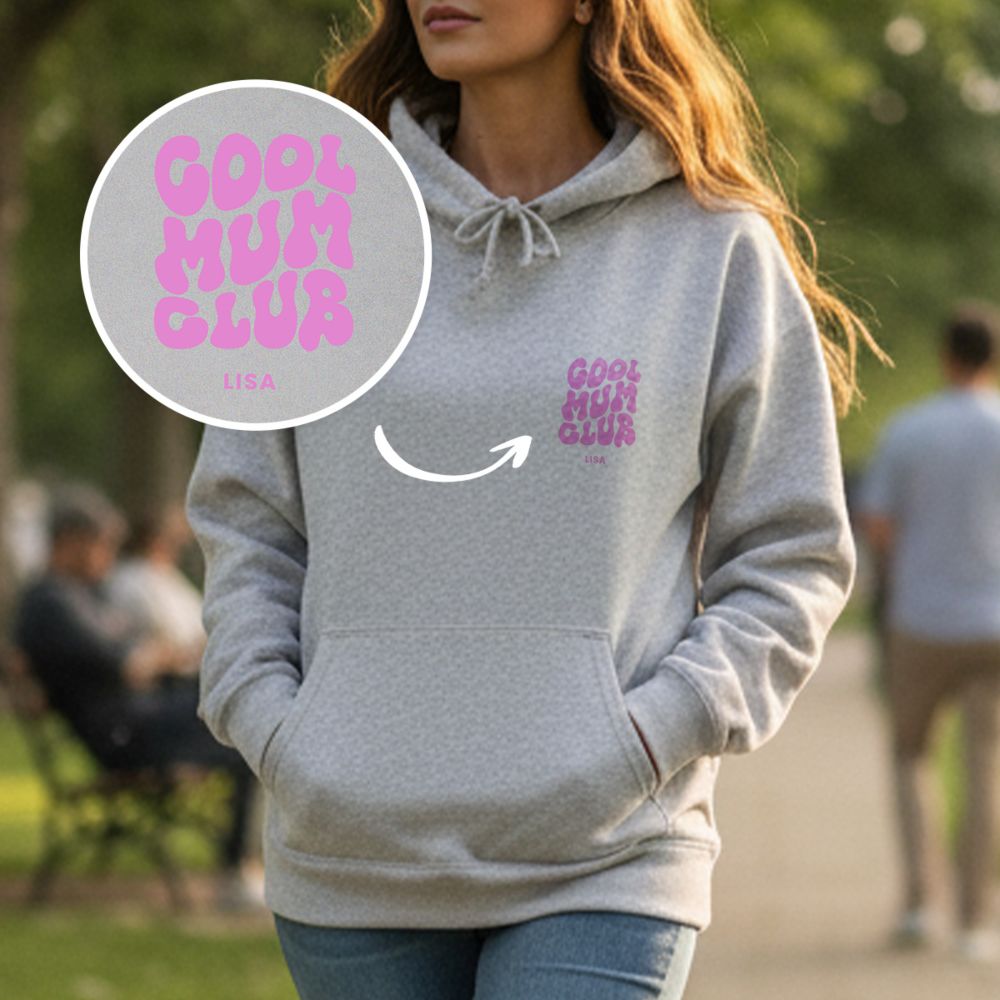 Personalisierbarer Kapuzenpullover Cool Moms & Dads Club