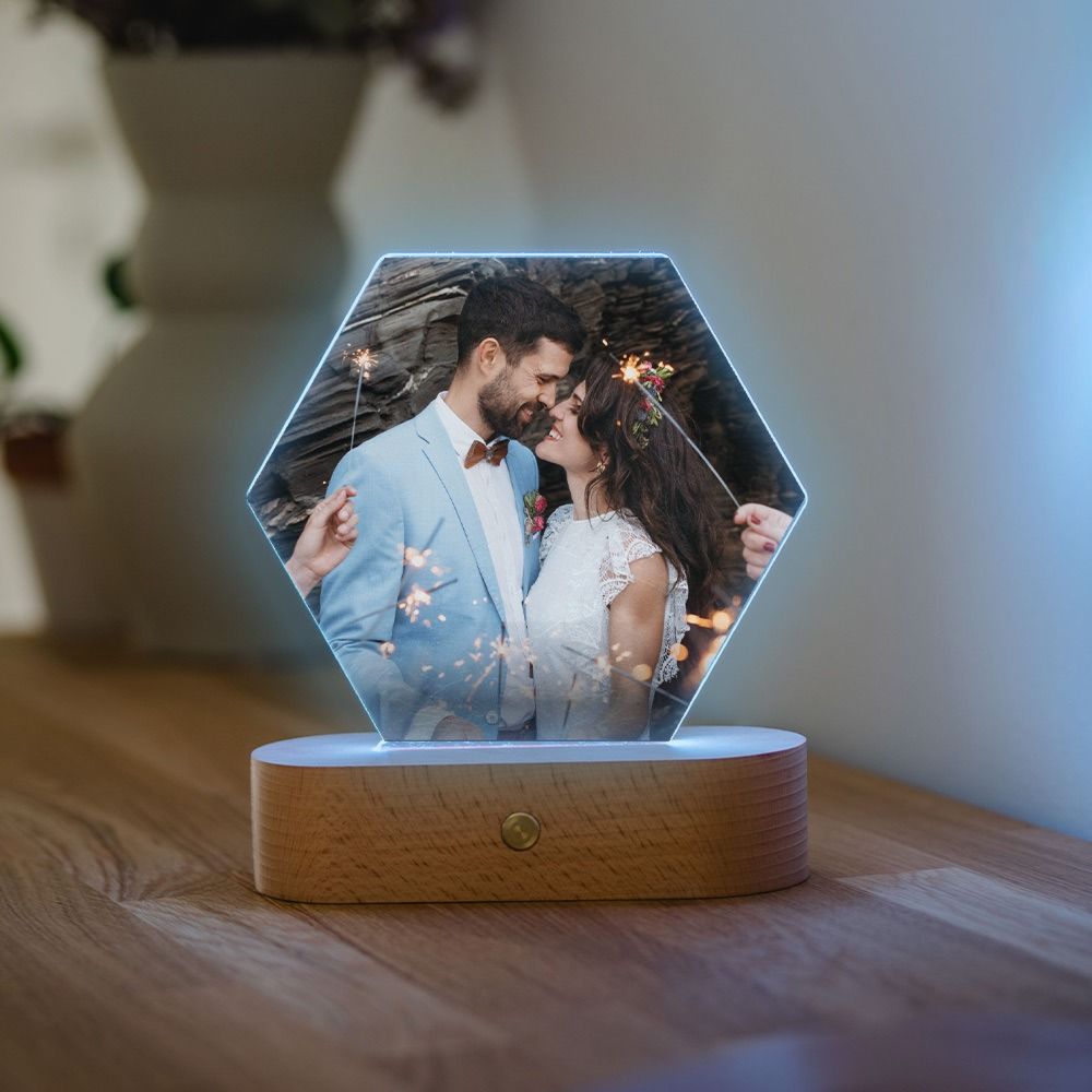 Personalisierbare LED-Lampe mit Foto