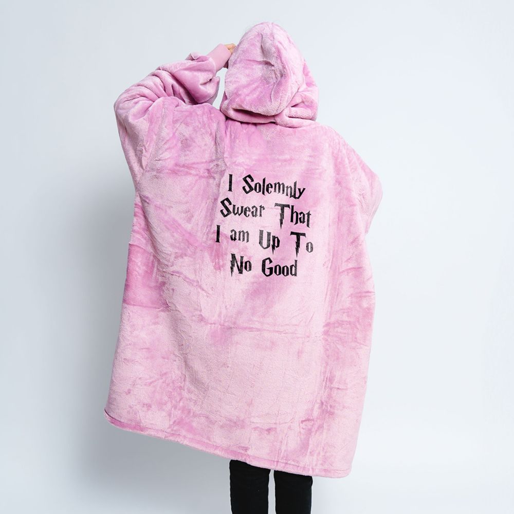 Personalisierbare Hoodie Decke mit Text
