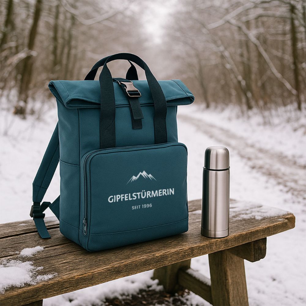 Personalisierbarer Rucksack mit Symbol und Text