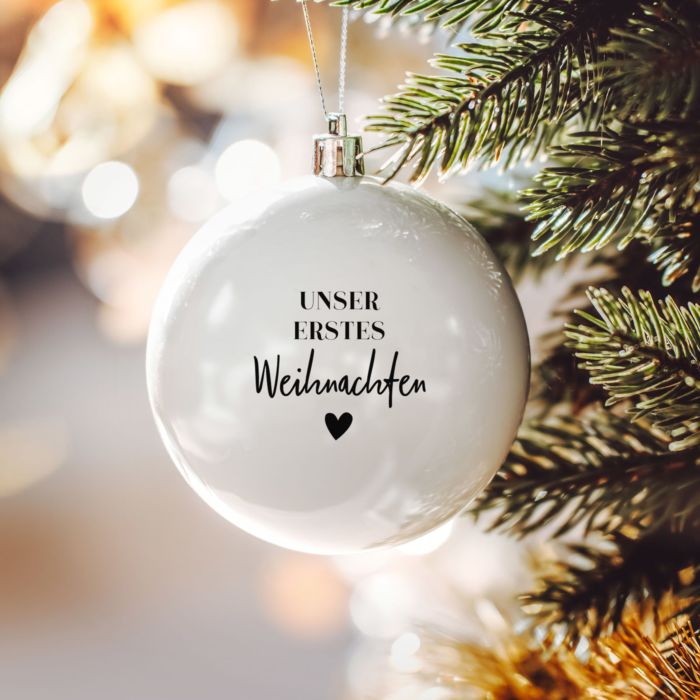 Personalisierbare Christbaumkugel mit Text