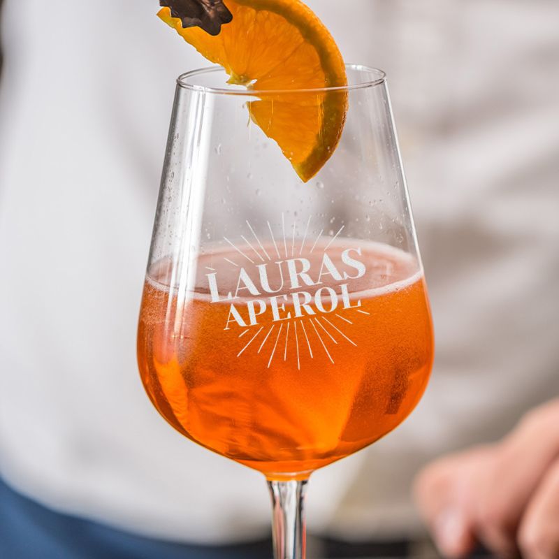 Personalisierbares Aperol Spritz Glas mit Name
