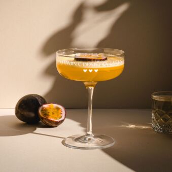 Personalisierbares Pornstar Martini Glas
