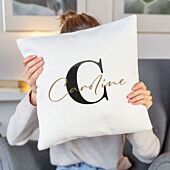 Personalisierbarer Kissenbezug mit Monogramm